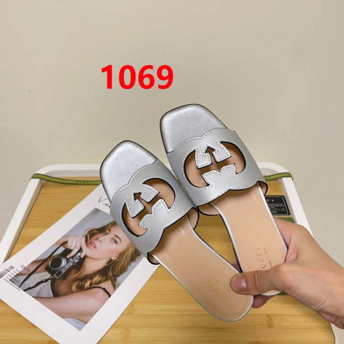 Flat leather sandals slippers , size 35-41 ,SS50-1069-1073