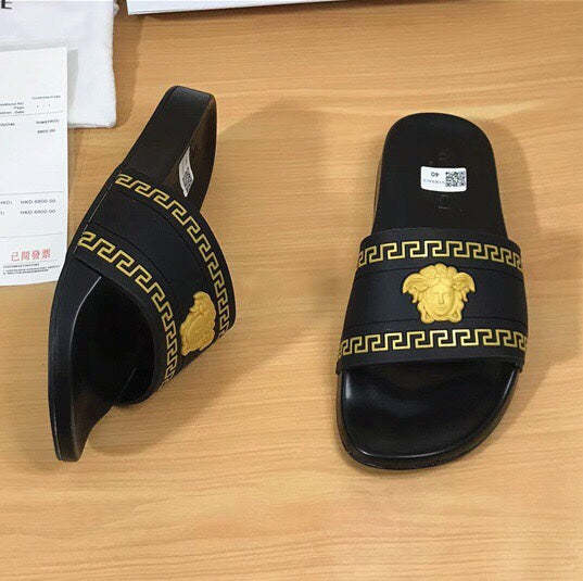 Flat leather sandals slippers , size 35-46, SS60-1857