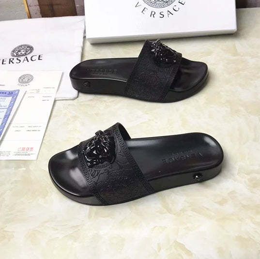 Flat leather sandals slippers , size 35-46, SS60-1853-1854