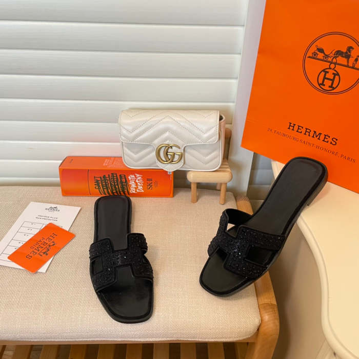 Flat leather sandals slippers , size 35-42, SS60-1850-1852