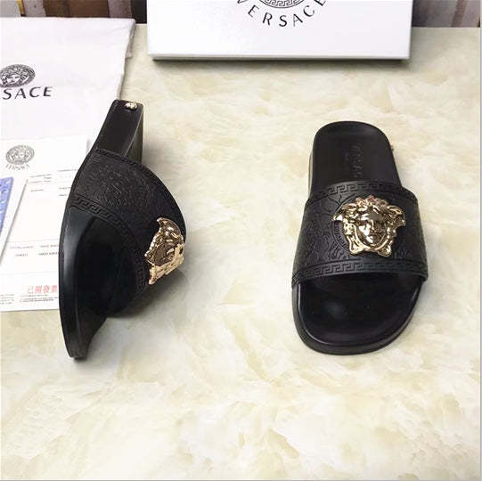 Flat leather sandals slippers , size 35-46, SS60-1853-1854