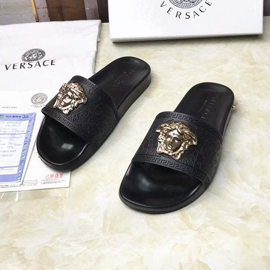 Flat leather sandals slippers , size 35-46, SS60-1853-1854