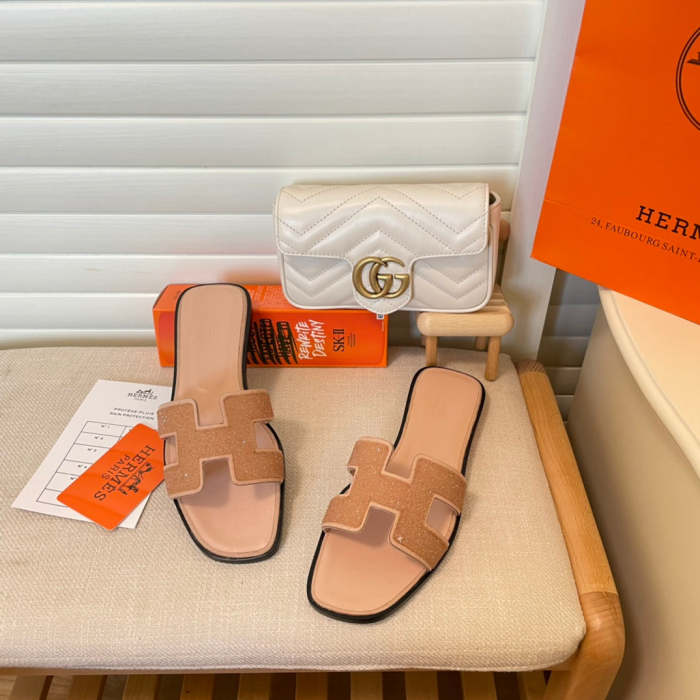 Flat leather sandals slippers , size 35-42, SS60-1850-1852