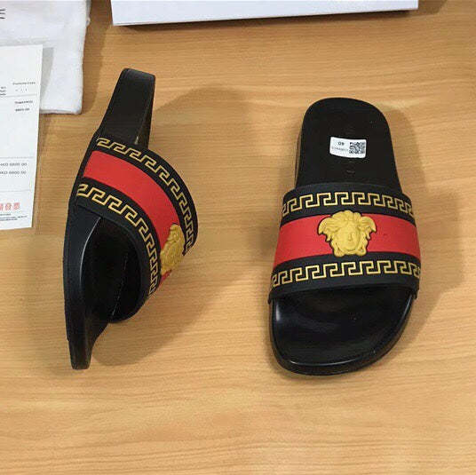 Flat leather sandals slippers , size 35-46, SS60-1855