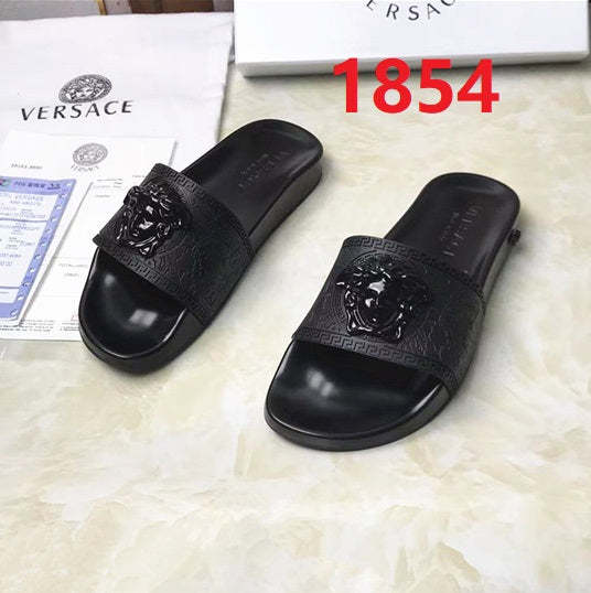 Flat leather sandals slippers , size 35-46, SS60-1853-1854