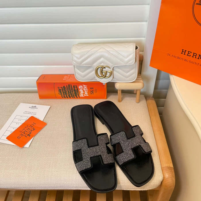 Flat leather sandals slippers , size 35-42, SS60-1850-1852