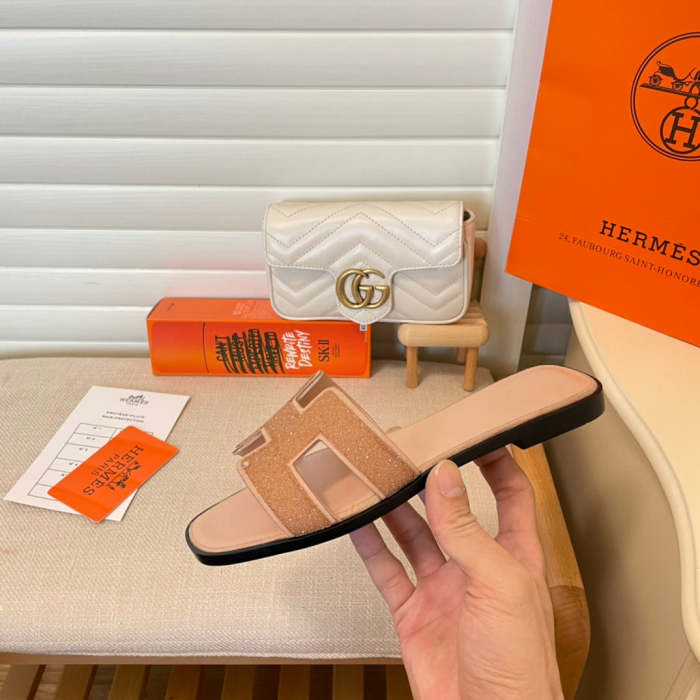Flat leather sandals slippers , size 35-42, SS60-1850-1852