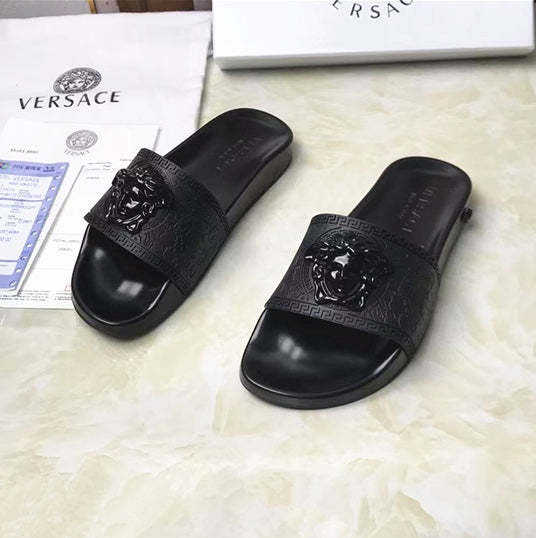 Flat leather sandals slippers , size 35-46, SS60-1853-1854