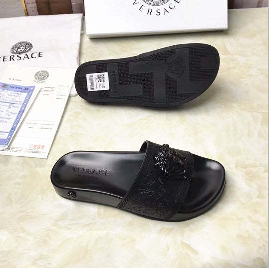 Flat leather sandals slippers , size 35-46, SS60-1853-1854