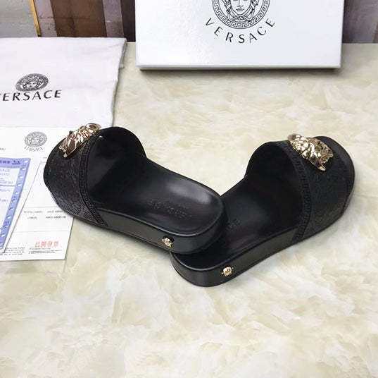 Flat leather sandals slippers , size 35-46, SS60-1853-1854