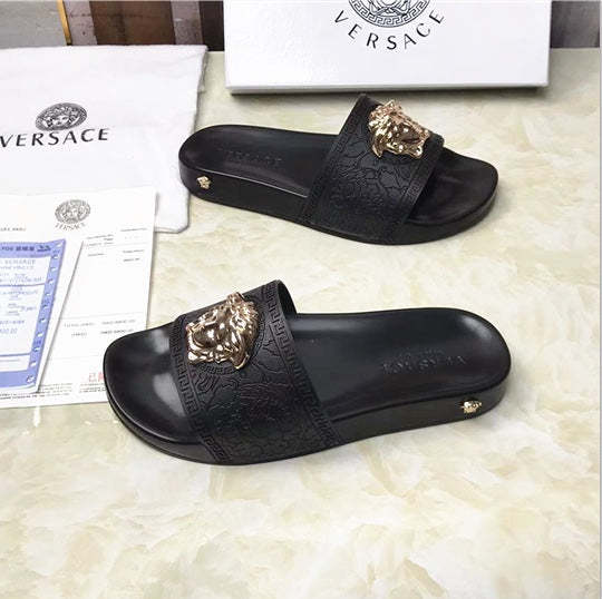 Flat leather sandals slippers , size 35-46, SS60-1853-1854