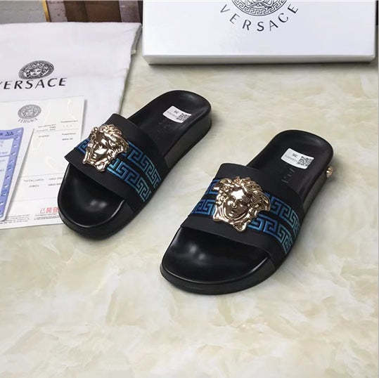Flat leather sandals slippers , size 35-46, SS60-1859