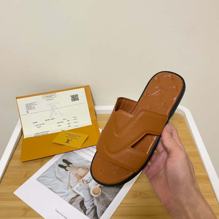 Flat leather sandals slippers , size 35-45, SS60-1873-1874