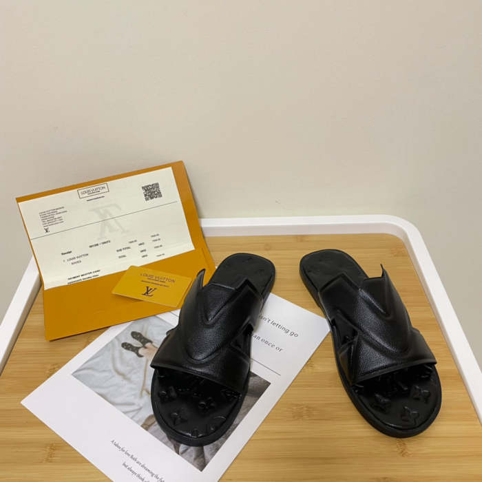 Flat leather sandals slippers , size 35-45, SS60-1873-1874