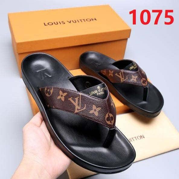 Flat leather sandals slippers , size 38-44 ,SS50-1074-1079