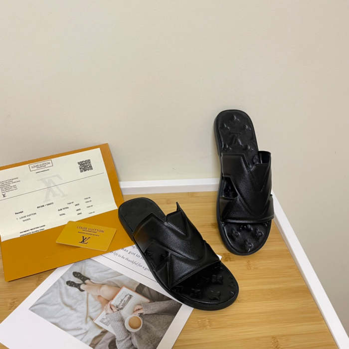 Flat leather sandals slippers , size 35-45, SS60-1873-1874