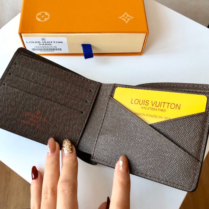 Men's Wallet,  High 1:1 Quality，with initial，with box, B80-1-2