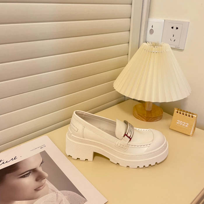 women chunky heel loafers shoes, size 35-40, SS70-1550-1551
