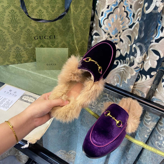 Women fur flat shoes,size 35-42, SS70-1586