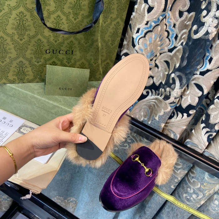 Women fur flat shoes,size 35-42, SS70-1586