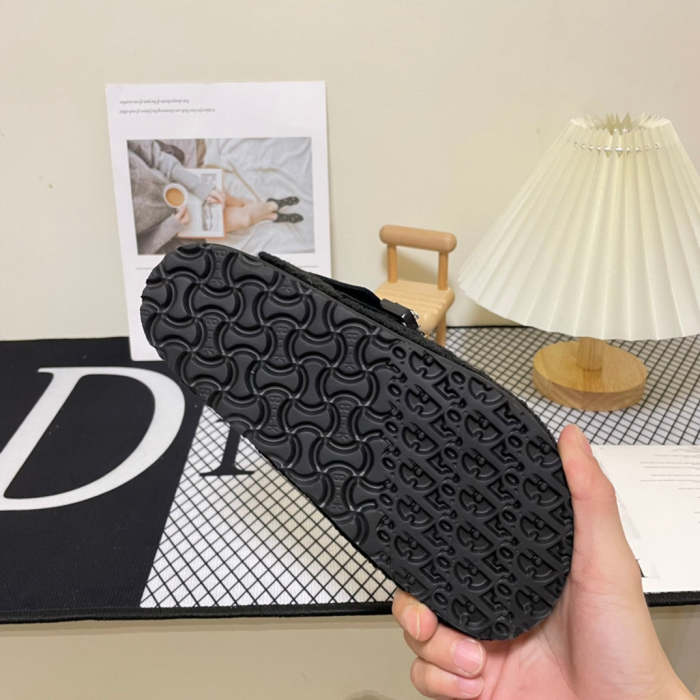 Women Men fur flat shoes,size 35-45, SS70-1587-1588