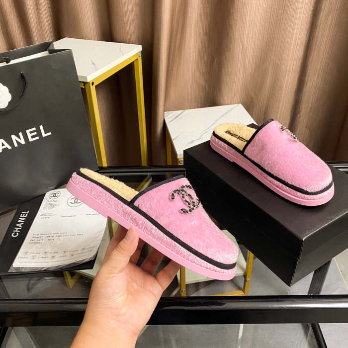 Women fur flat shoes,size 35-41, SS60-1936-1938