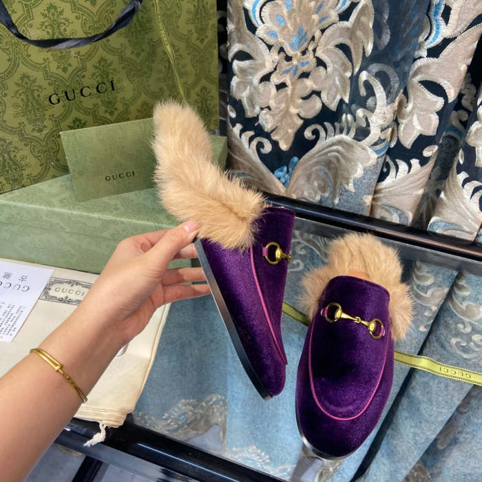 Women fur flat shoes,size 35-42, SS70-1586