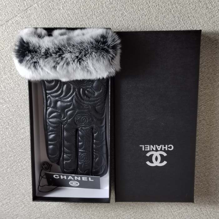 Women's fur leather gloves, GLS30-21