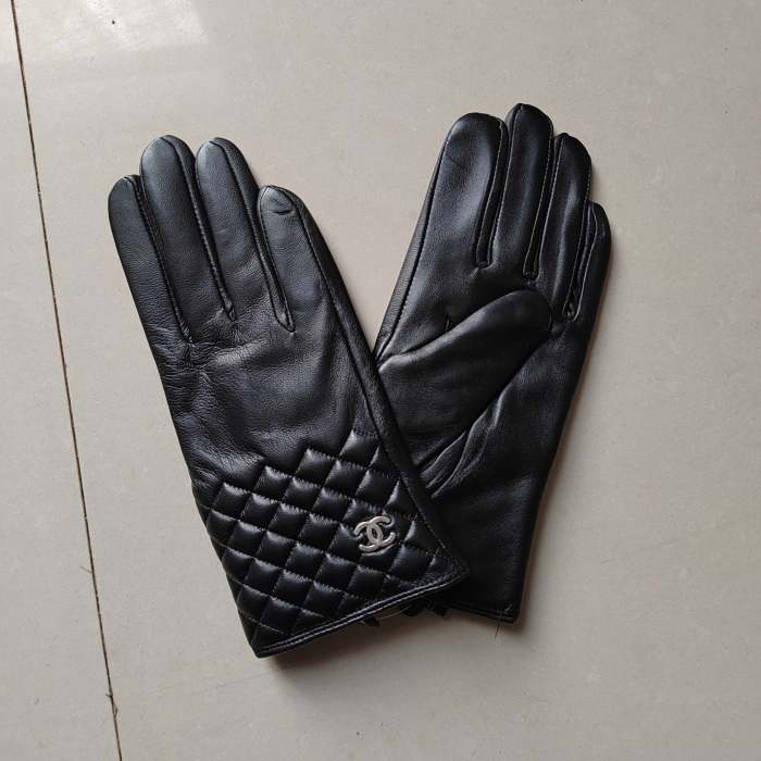 Women's fur leather gloves, GLS30-17