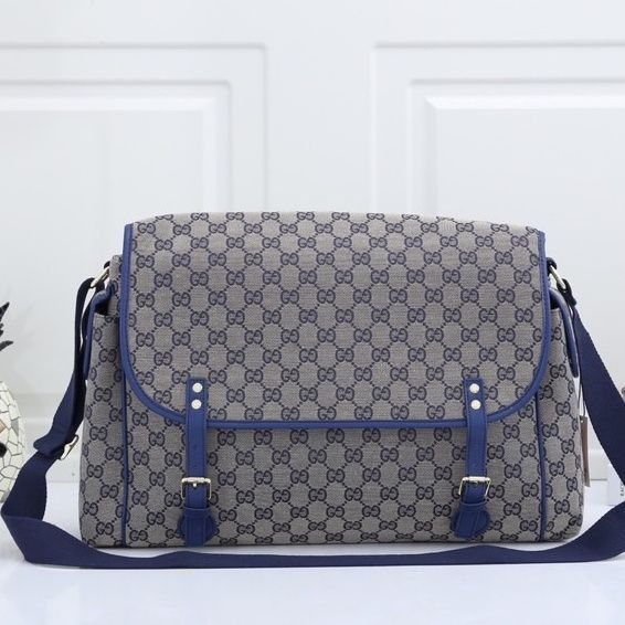 Canvas and split leather baby diaper bag + nursing bottle bag+ cushion, AAA, no box,diaper bag size  42x31x14cm,B98-34