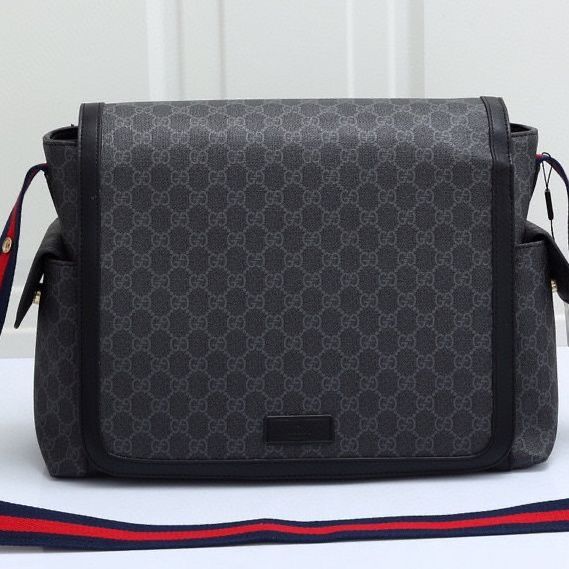 Canvas and split leather baby diaper bag + nursing bottle bag+ cushion, AAA, no box,diaper bag size  40x30x14cm,B98-27