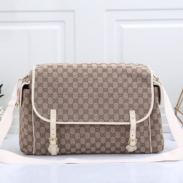 Canvas and split leather baby diaper bag + nursing bottle bag+ cushion, AAA, no box,diaper bag size  42x31x14cm,B98-36