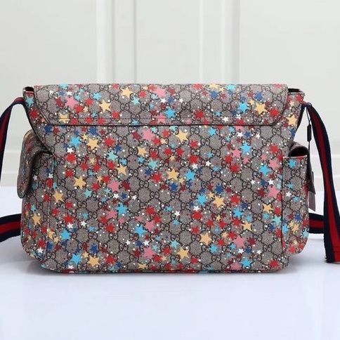 Canvas and split leather baby diaper bag + nursing bottle bag+ cushion, AAA, no box,diaper bag size  40x29x16cm,B98-29