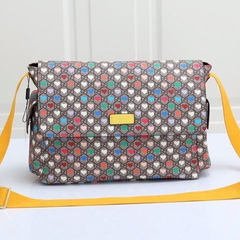 Canvas and split leather baby diaper bag + nursing bottle bag+ cushion, AAA, no box,diaper bag size  40x29x16cm,B98-30