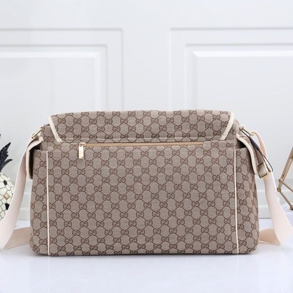 Canvas and split leather baby diaper bag + nursing bottle bag+ cushion, AAA, no box,diaper bag size  42x31x14cm,B98-36
