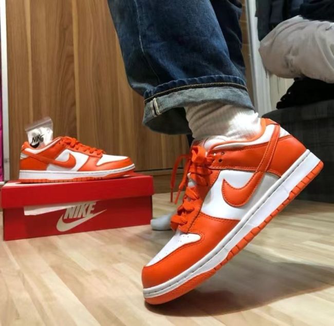 AJ leather sport sneakers shoes white orange , size 36-46, SS80-451