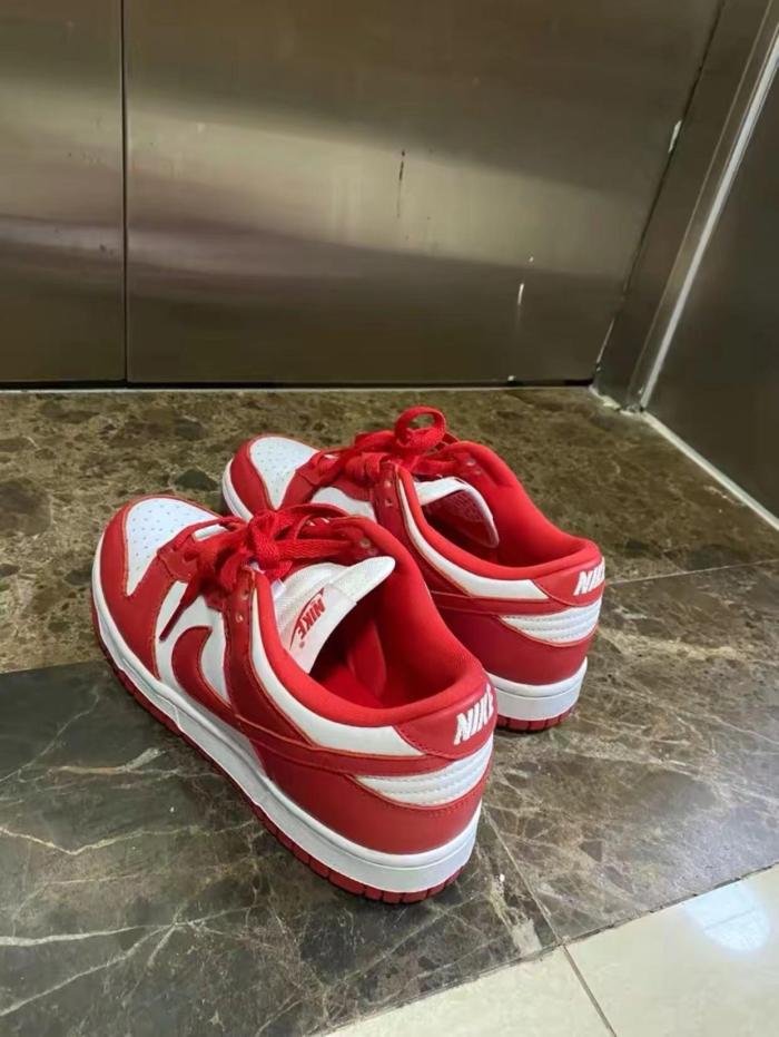 AJ  leather sport sneakers shoes white red , size 36-46, SS80-452