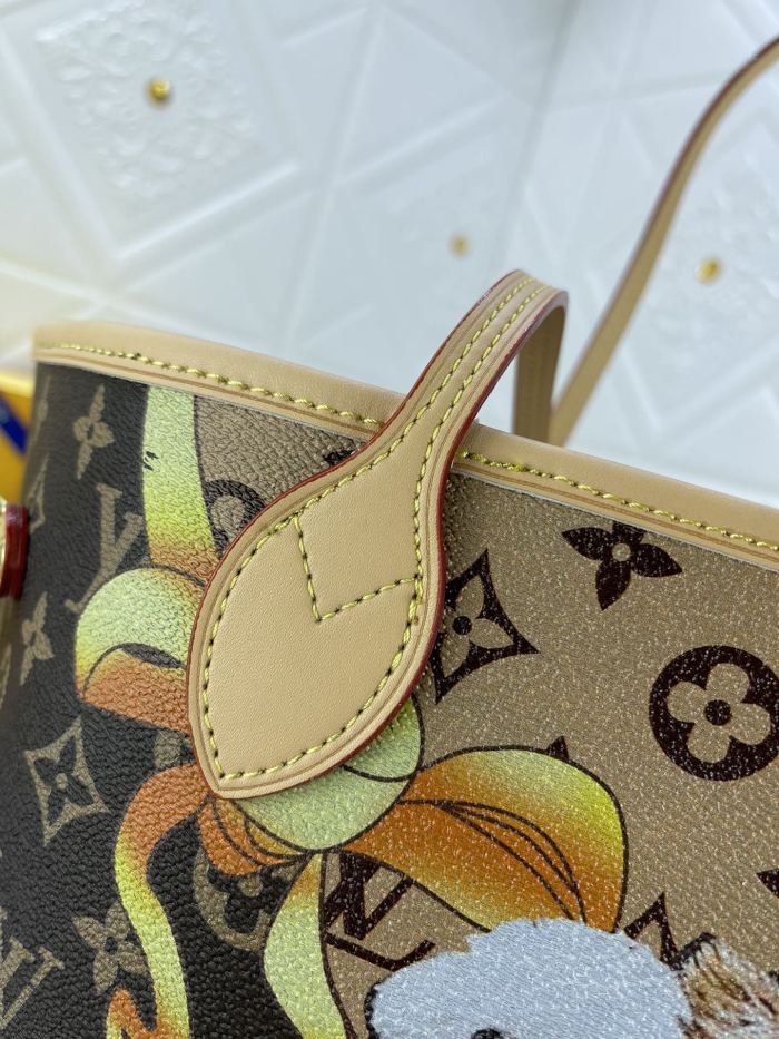 Leather neverfull  bag ,5A . size 32x29x17cm ,no box, B130-47