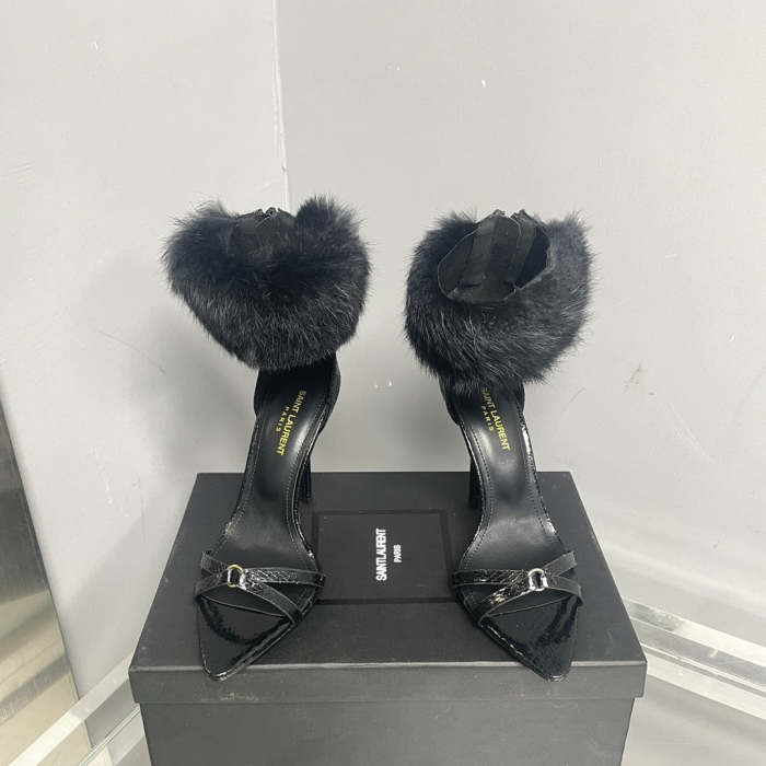 Women fur heel shoes,  heel 10cm, size 35-41, SS70-1651