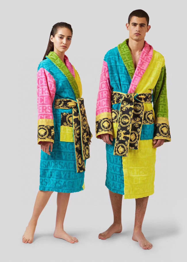 Cottton long bathrobe for men and women, CL110-97