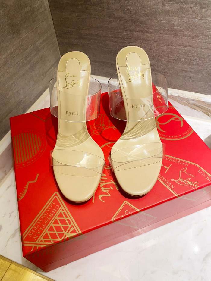 Women transparent heel sandal shoes, heel 10cm, size 35-41, SS50-1168