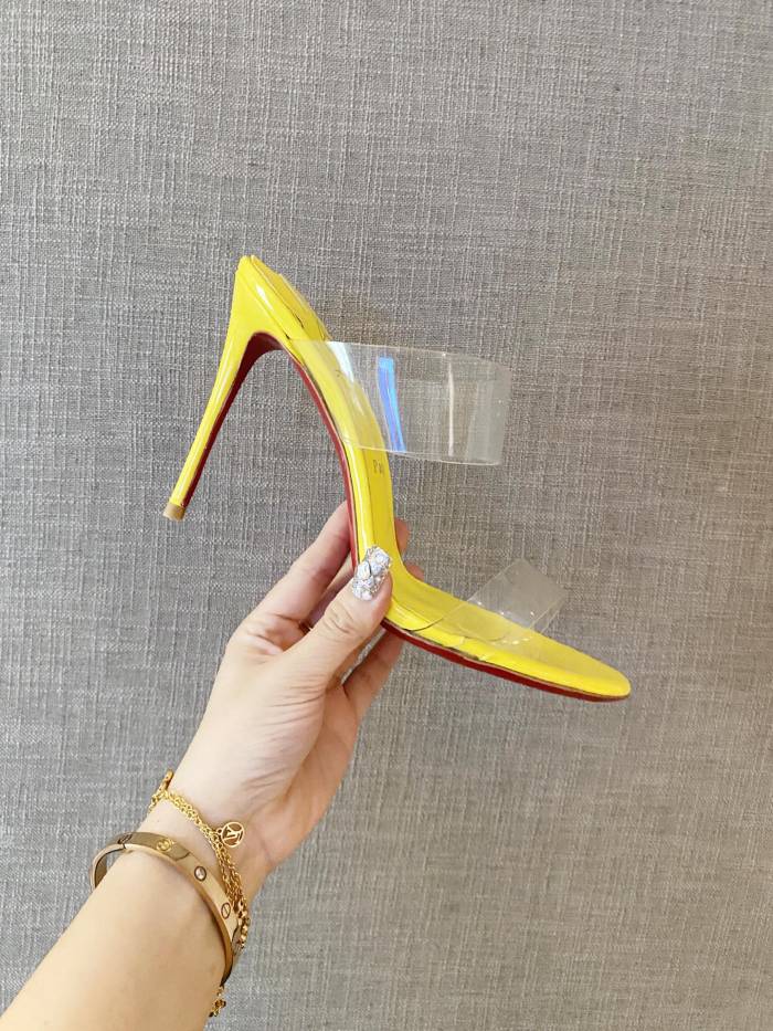 Women transparent heel sandal shoes, heel 10cm, size 35-41, SS50-1165