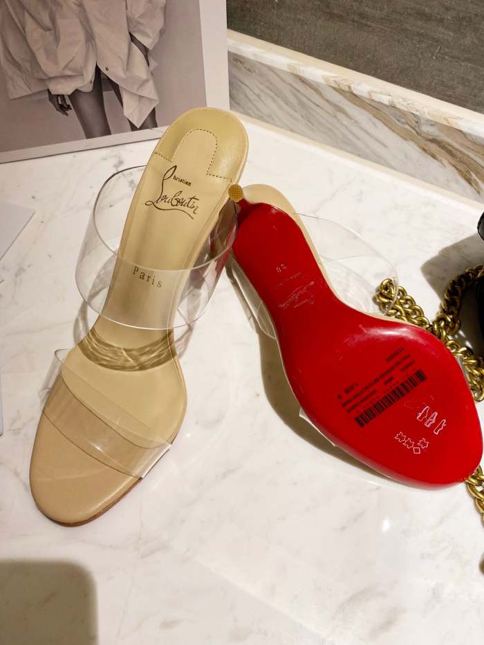Women transparent heel sandal shoes, heel 10cm, size 35-41, SS50-1168