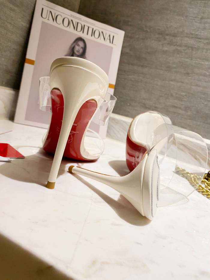 Women transparent heel sandal shoes, heel 10cm, size 35-41, SS50-1167