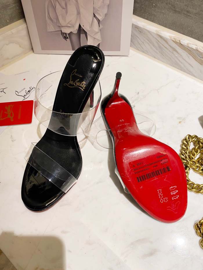 Women transparent heel sandal shoes, heel 10cm, size 35-41, SS50-1166