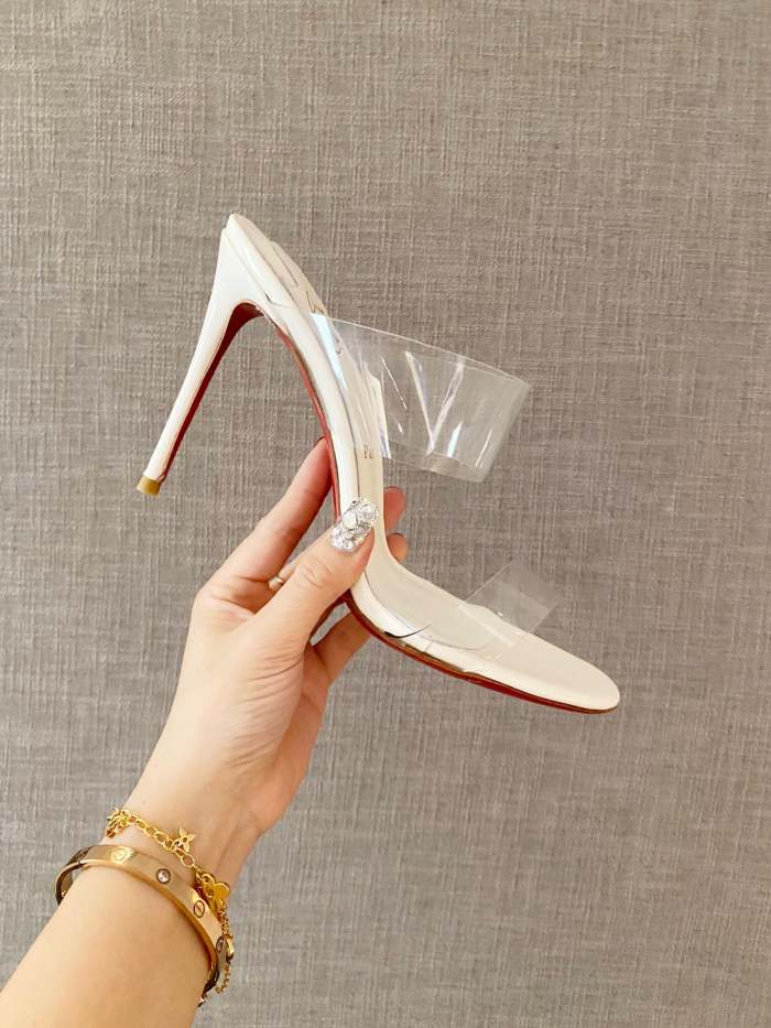 Women transparent heel sandal shoes, heel 10cm, size 35-41, SS50-1167