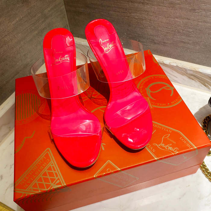 Women transparent heel sandal shoes, heel 10cm, size 35-41, SS50-1164