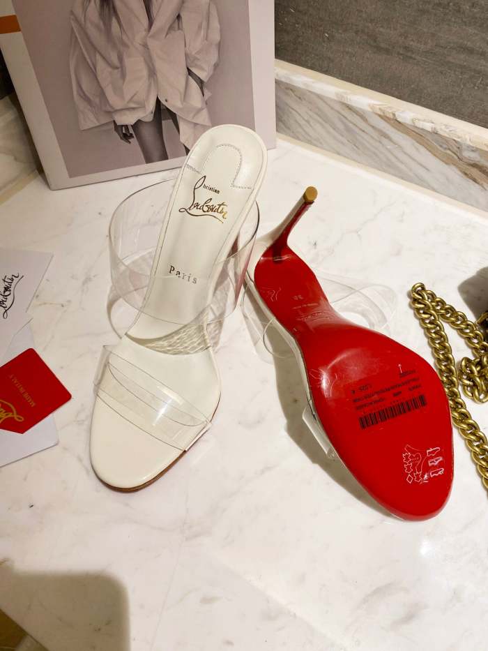 Women transparent heel sandal shoes, heel 10cm, size 35-41, SS50-1167