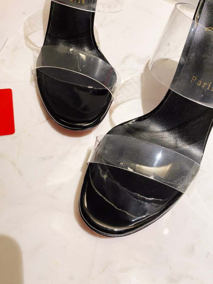 Women transparent heel sandal shoes, heel 10cm, size 35-41, SS50-1166