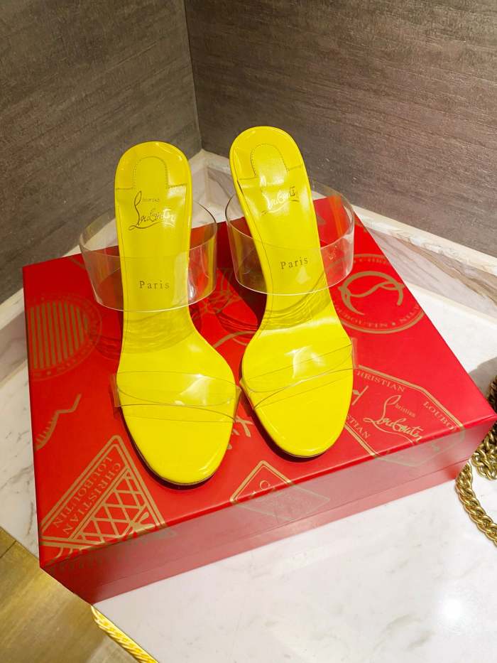 Women transparent heel sandal shoes, heel 10cm, size 35-41, SS50-1165